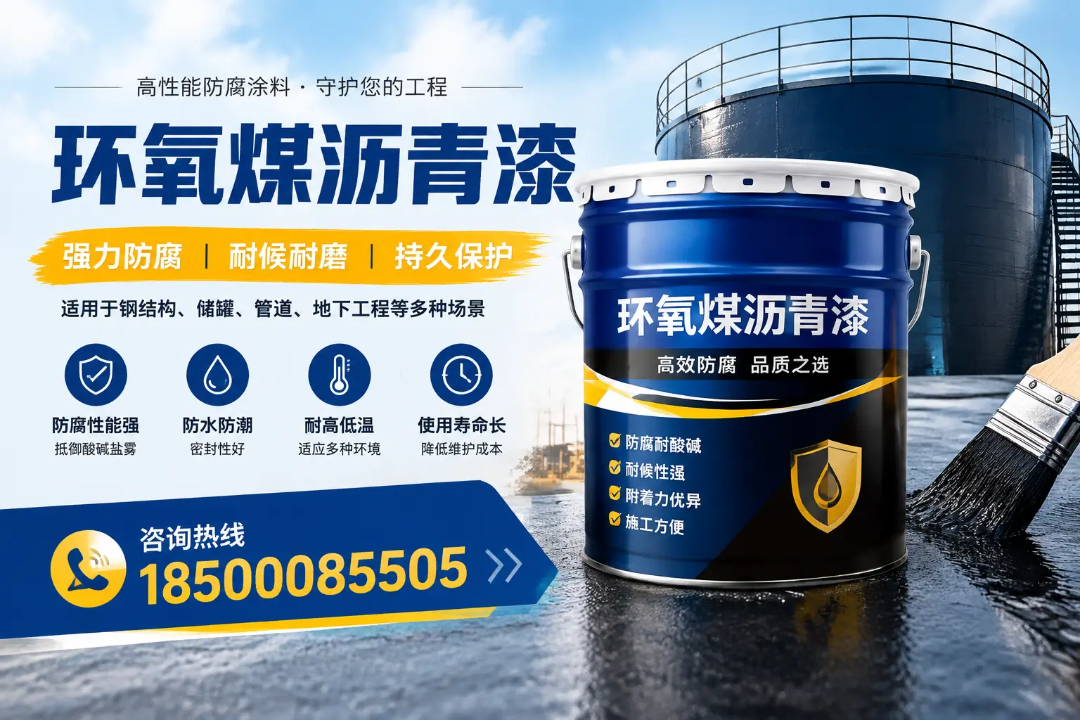 环氧煤沥青漆在工业中的应用，蕉城企业的选择